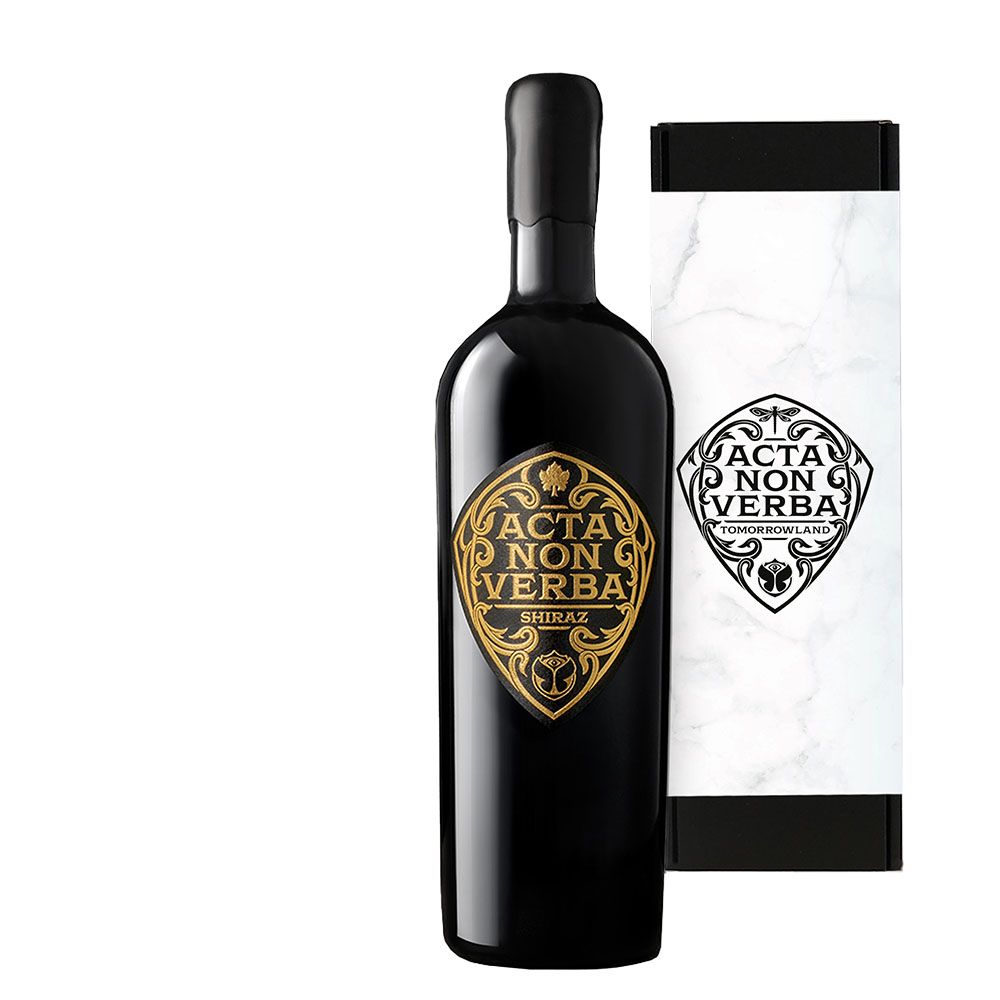 Tomorrowland Acta Non Verba Shiraz Red Wine Gift Box