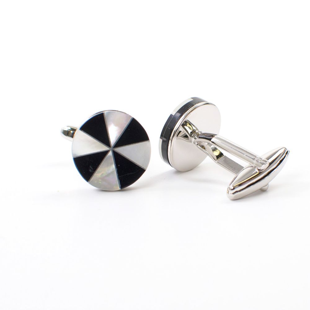 Tresanti cufflinks mother of pearl onyx