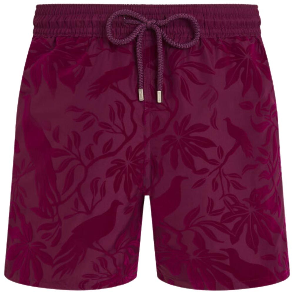 Vilebrequin Swim Shorts Flocked Birds Of Paradise - Purple