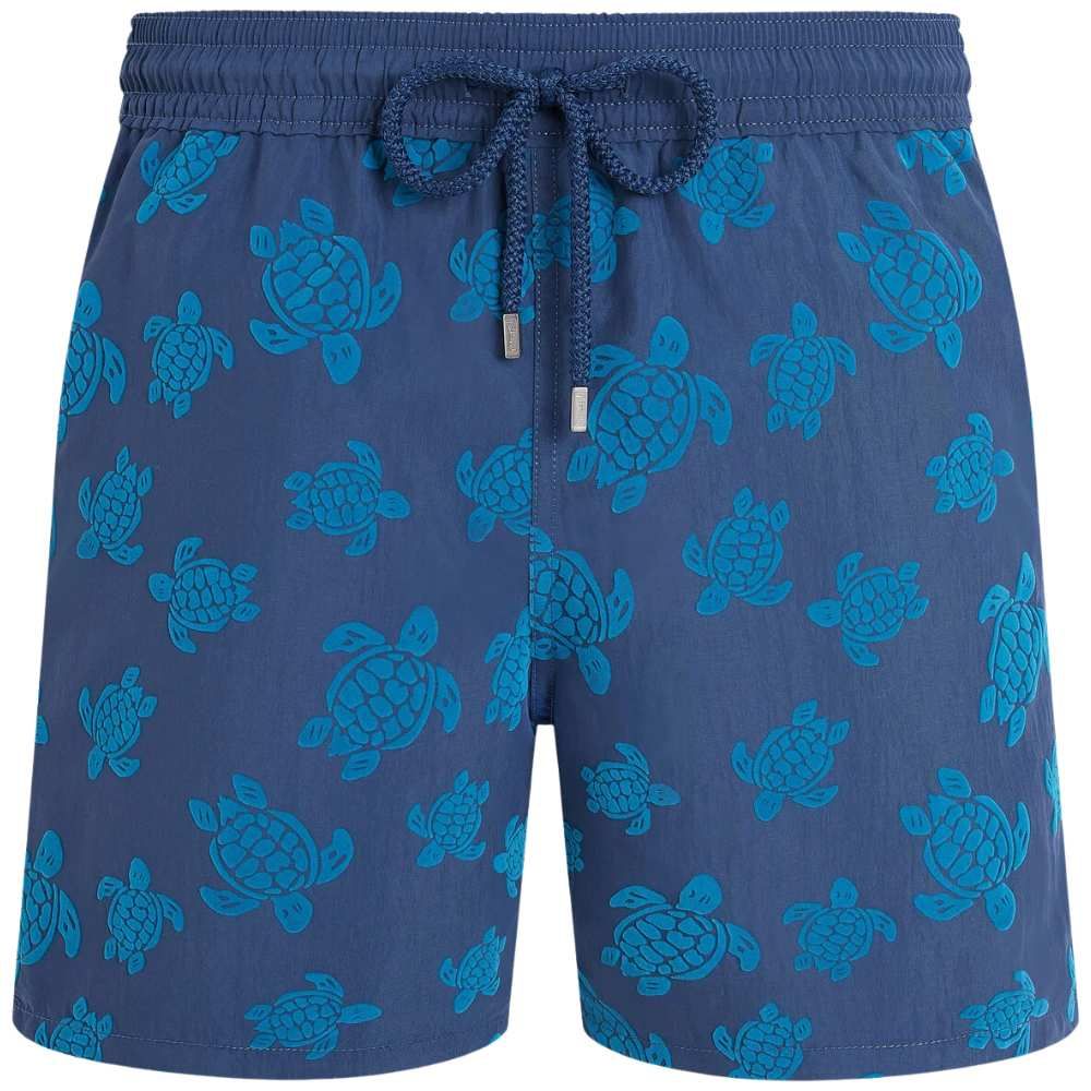 Vilebrequin Velvet Flocked Turtles Swim Shorts - Blue