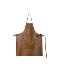 Dutchdeluxes leather BBQ apron - vintage cognac