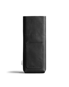 Memobottle Slim leather sleeve - black