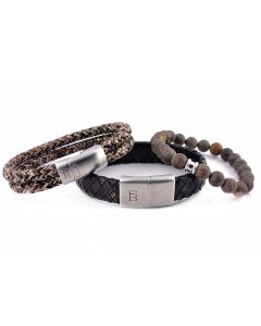 Steel & Barnett bracelet set brown