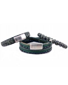 Steel & Barnett bracelet set green