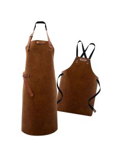 Xapron Kansas Rust leather apron duo
