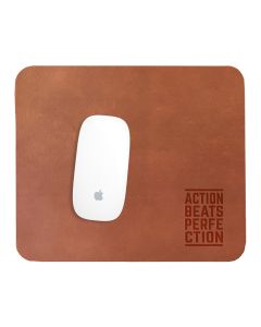 Leather Mousepad Cognac - Action beats perfection