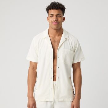 Björn Borg Borg Toweling Pool Shirt - Off White