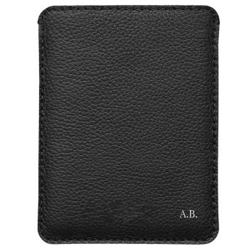 Woolnut Leather Sleeve for Passports - Black