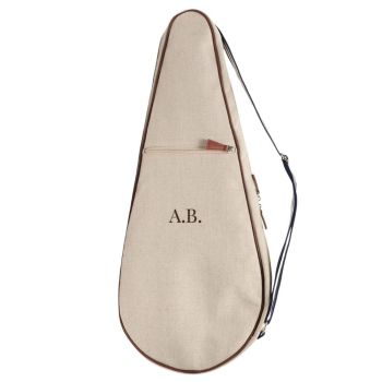 Personalised Tennis Racket Holder - Natural