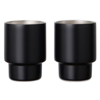 Vinga Of Sweden Nagano Mugs Black - 2 Piece Set