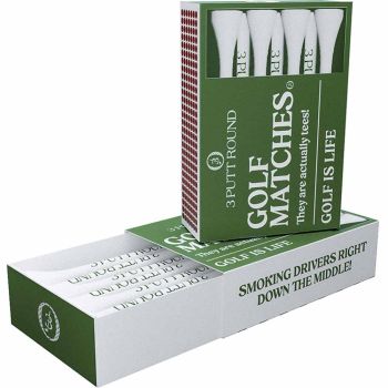 3 Putt Round Golf Tee Matches - Green 