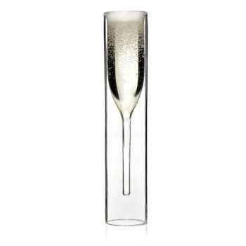Double Walled Champagne Flutes - Set Of 6