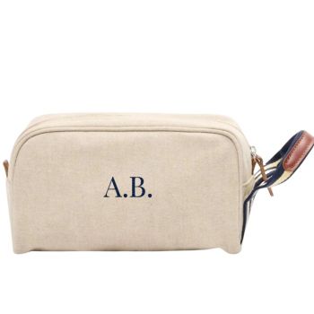 Personalised Boston Toiletry Bag - Natural