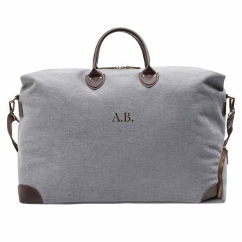 Personalised Harvard Duffel Bag Peachskin - Large - Grey