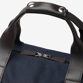 Woskowana sportowa torba podróżna typu duffel - niebieska