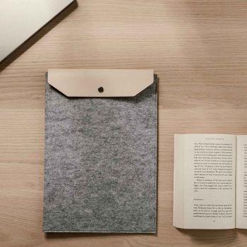 Albon GRS Recycled Felt 15'' Laptop Case - Grey