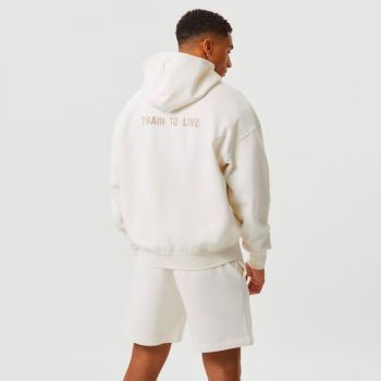 Björn Borg Bluza z kapturem Borg Heavy Zip - Off White
