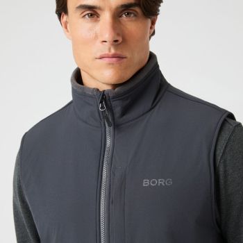 Björn Borg Borg Fleece Hybrid Vest - Asphalt Grey