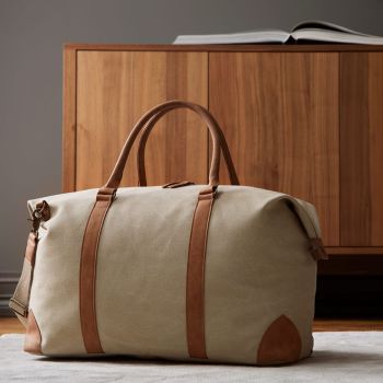 Bosler RCS Recycled Canvas Duffle Bag - Greige
