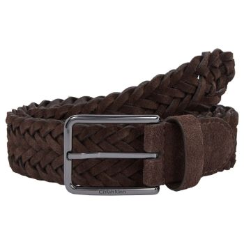 Calvin Klein Leather Braided Belt - Cognac display picture 1