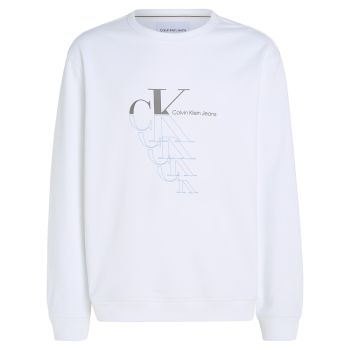 Calvin Klein Monogram Logo Sweatshirt - White