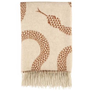 Jonathan Adler Eden Merino Wool Throw - Chocolate/Natural