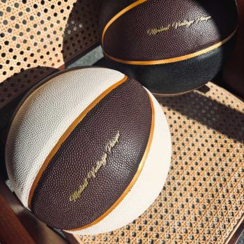 Modest Vintage Player Leren Basketbal - Crème/Bruin