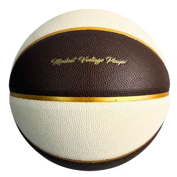 Modest Vintage Player Leather Basketball - Cream/Brown