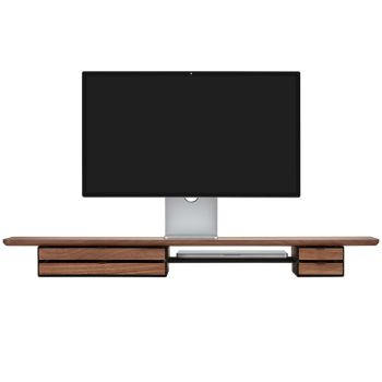 Oakywood Desk Shelf Pro Dual Drawer - Walnut
