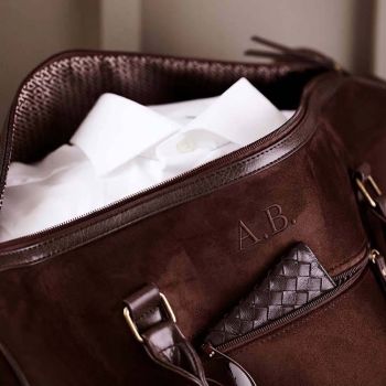 Personalised Hunton Weekend Bag - Brown