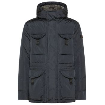 Peuterey Aiptek Hooded Field Jacket With Fur - Graphite Blue