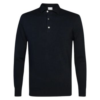 Profuomo Luxury Basic Polo Longsleeve - Navy