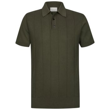 Profuomo Aero Ease Striped Polo - Green