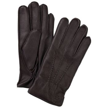 Profuomo Deer Leather Gloves - Brown