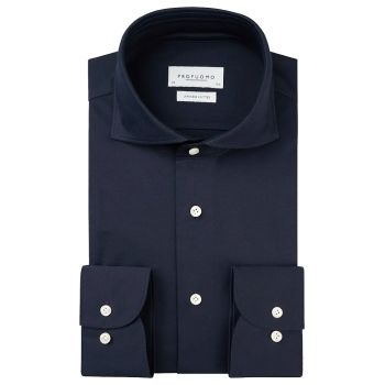 Profuomo Japanese Knitted Shirt - Navy