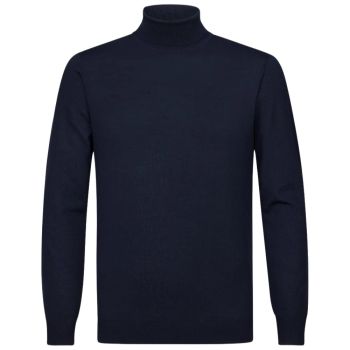 Profuomo Merino Woolen Turtleneck Pullover - Navy