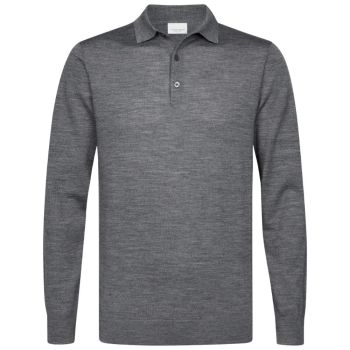 Profuomo Merino Woolen Polo - Grey