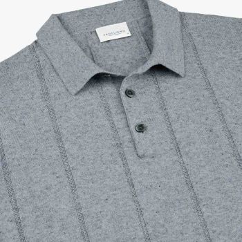 Profuomo Polo w paski - Niebieski
