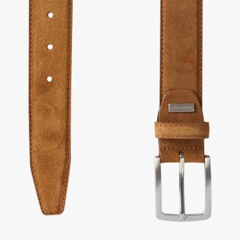 Profuomo Zamszowy pasek - Camel