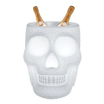Qeeboo Mexico Skull Planter and Cooler Lamp White
