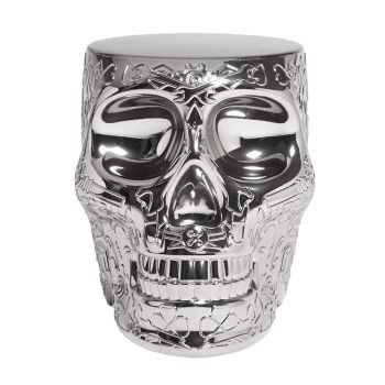 Qeeboo Mexico Skull Metal Finish - Sidetable/ Stool