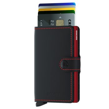 Secrid Miniwallet Matte - czarny i czerwony