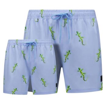  Son of a Beach Father & Son Swim Shorts Gecko - Blue