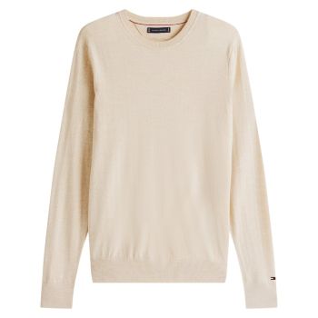 Tommy Hilfiger Merino Wool Crewneck Pullover - Beige