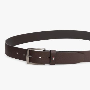 Skórzany pasek Tommy Hilfiger Denton - Brązowy