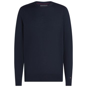 Tommy Hilfiger Sweter z wełny merynosów - granatowy