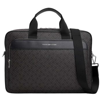 Tommy Hilfiger Monogram Flag Laptop Bag - Black
