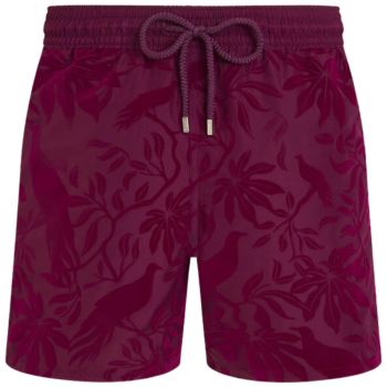 Vilebrequin Swim Shorts Flocked Birds Of Paradise - Purple