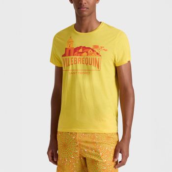 Vilebrequin T-shirt City Saint-Tropez - żółty