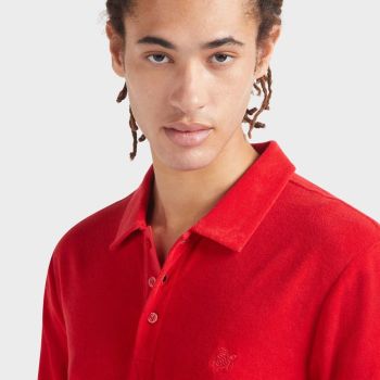 Vilebrequin Polo frotte - czerwony